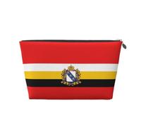 Trousse de maquillage de voyage en cuir avec drapeau de Koursk - Étanche
