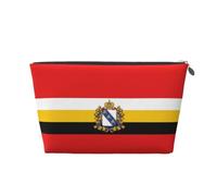 Trousse de maquillage de voyage en cuir avec drapeau de Koursk - Étanche
