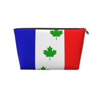 Trousse de maquillage de voyage en cuir avec drapeau de Saint-Éphrem-de-Beauce