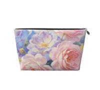 Trousse de maquillage de voyage en cuir de couleur pastel étanche