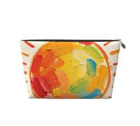 Trousse de maquillage de voyage en cuir pour peinture au doigt - Étanche | Cuir PU imperméable. Fermeture éclair lisse. Légères.