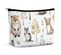 Trousse de Maquillage de Voyage en Cuir PU Creatures pour Femmes, Trousse de Maquillage de Poche, Sac à Main Portable avec Fermeture, Organisateur