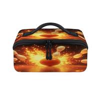 Trousse de maquillage de voyage en forme de boule de bowling 3D - Portable et étanche - Trousse de toilette plate ouverte - Pour homme et femme