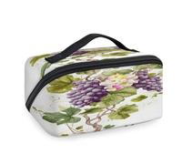 Trousse de maquillage de voyage en forme de fleur de raisin pour femmes, hommes, filles, garçons, trousse de toilette, trousse de toilette portable, organisateur d'articles de toilette
