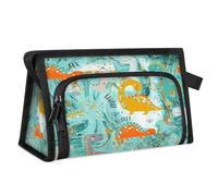 Trousse de maquillage de voyage en marbre pour femmes, hommes, enfants, filles, garçons, dinosaures, marbl - Trousse de toilette multifonction - Trousse de toilette - Organiseur, couleur, L,