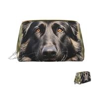 Trousse de maquillage de voyage étanche - Pochette de toilette portable à large ouverture pour poules et ferme - Grande capacité - Pochette de toilette à fermeture éclair pour femme, Berger allemand