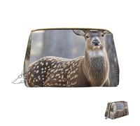 Trousse de maquillage de voyage étanche - Pochette de toilette portable à large ouverture pour poules et ferme - Grande capacité - Pochette de toilette à fermeture éclair pour femme, Camouflage Cerf,