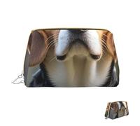 Trousse de maquillage de voyage étanche, pochette de toilette portable large ouverte, jolie abeilles, miel, grande capacité, pochette de toilette à fermeture éclair pour femme, Chien Beagle mignon,