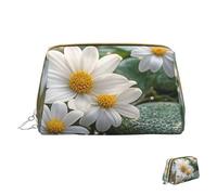Trousse de maquillage de voyage étanche, pochette de toilette portable large ouverte, jolie abeilles, miel, grande capacité, pochette de toilette à fermeture éclair pour femme, Fleurs Zen pavées,