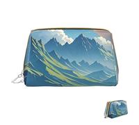 Trousse de maquillage de voyage étanche, pochette de toilette portable large ouverte, motif bonhomme de neige, grande capacité, trousse de toilette pour femme, Paysage de Jupiter, Taille unique