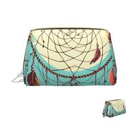 Trousse de maquillage de voyage étanche, pochette de toilette portable large ouverte, motif feuilles d'automne, grande capacité, pochette à fermeture éclair, trousse de toilette pour femme, Filet de