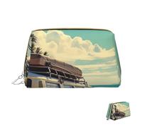 Trousse de maquillage de voyage étanche, pochette de toilette portable large ouverte, motif tournesol, grande capacité, pochette à fermeture éclair, trousse de toilette pour femme, Voyage en voiture