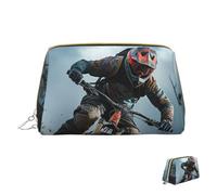 Trousse de maquillage de voyage étanche, pochette de toilette portable large ouverte, organiseur de maquillage pour vélo de montagne, grande capacité, pochette à fermeture éclair, trousse de toilette