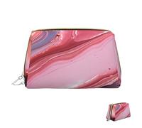 Trousse de maquillage de voyage étanche - Pochette de toilette portable large ouverte - Trousse de maquillage pour chien Schnauzer - Grande capacité - Poche à fermeture éclair pour femme, Marbre
