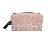 Trousse de Maquillage de Voyage Grande capacité à imprimé Paillettes Or Rose pour Femme