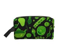 Trousse de Maquillage de Voyage Grande capacité à Motif de légumes Verts pour Femme