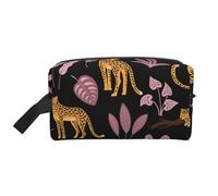 Trousse de Maquillage de Voyage Grande capacité à Motif léopard Tropical pour Femme