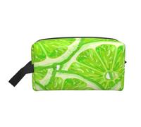 Trousse de Maquillage de Voyage Grande capacité à Motif Vert Citron pour Femme