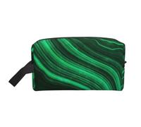 Trousse de Maquillage de Voyage Grande capacité à Texture Malachite pour Femme