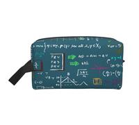 Trousse de Maquillage de Voyage Grande capacité avec imprimé Formule mathématique pour Femme