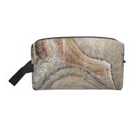 Trousse de Maquillage de Voyage Grande capacité avec imprimé Pierre d'onyx Bleu pâle pour Femme