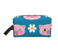 Trousse de Maquillage de Voyage Grande capacité avec Motif Cochon Mignon pour Femme