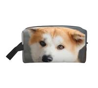 Trousse de Maquillage de Voyage Grande capacité avec Motif de Chien Akita Japonais, idéale pour Les Femmes