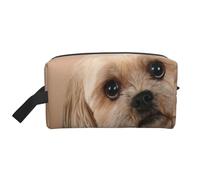 Trousse de Maquillage de Voyage Grande capacité avec Motif de Chien Shitzu Mignon pour Femme