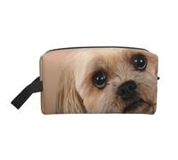 Trousse de Maquillage de Voyage Grande capacité avec Motif de Chien Shitzu Mignon pour Femme
