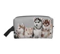 Trousse de Maquillage de Voyage Grande capacité avec Motif de Chiens Husky et Huskies pour Femme