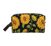 Trousse de Maquillage de Voyage Grande capacité avec Motif tournesols Mignons pour Femme