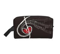 Trousse de Maquillage de Voyage Grande capacité avec Notes de Musique Love Music
