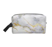 Trousse de Maquillage de Voyage Grande capacité en marbre doré Italien pour Femme