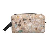 Trousse de Maquillage de Voyage Grande capacité en Pierre Naturelle Terrazzo pour Femme