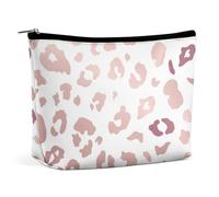 Trousse de maquillage de voyage, grande capacité, imperméable, rose, or, peau de guépard, imprimé léopard, animal sauvage, sac de rangement d'accessoires personnalisés, sac fourre-tout au design esthé