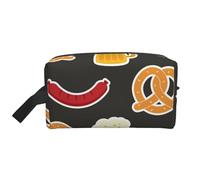 Trousse de Maquillage de Voyage Grande capacité Motif Bretzel et bière