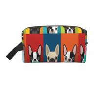 Trousse de Maquillage de Voyage Grande capacité Motif Chien Boston Terrier pour Femme