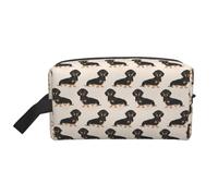 Trousse de Maquillage de Voyage Grande capacité Motif Chien Saucisse