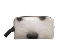 Trousse de Maquillage de Voyage Grande capacité, Motif Chiot Westie Mignon, pour Femme