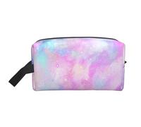 Trousse de Maquillage de Voyage Grande capacité Motif Galaxie marbrée Rose et Violet pour Femme