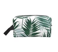 Trousse de Maquillage de Voyage Grande capacité, Motif Jungle Tropicale et Feuilles de Palmier