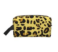Trousse de Maquillage de Voyage Grande capacité Motif léopard Jaune guépard pour Femme