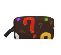 Trousse de Maquillage de Voyage Grande capacité, Motif Point d'interrogation coloré, pour Femme