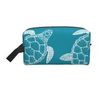 Trousse de Maquillage de Voyage Grande capacité, Motif Tortue de mer au Trait, pour Femme