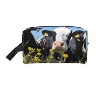 Trousse de Maquillage de Voyage Grande capacité Motif Vaches Noires et Blanches