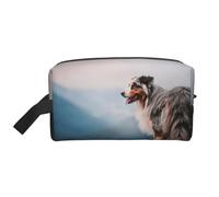 Trousse de Maquillage de Voyage Grande capacité pour Femme, Motif Berger Australien et Chiens de Compagnie australiens