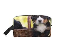Trousse de Maquillage de Voyage Grande capacité pour Femme Motif Chiots Bouvier Bernois