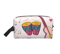 Trousse de Maquillage de Voyage Grande capacité pour Femme, Motif disques de Musique, thème Blues, Musique, C'est ma Vie