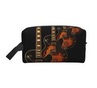 Trousse de Maquillage de Voyage Grande capacité pour Femme Motif Guitare Jazz