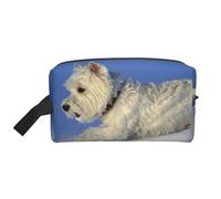 Trousse de Maquillage de Voyage Grande capacité pour Femme, Motif Westie Winter West Highland White Terrier